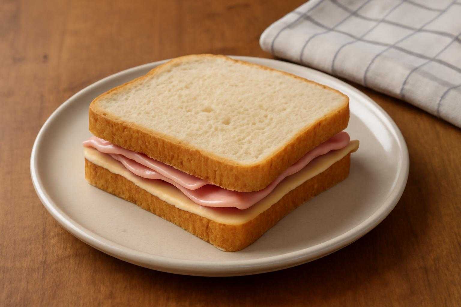 冷凍した惣菜パンを室温で解凍している様子